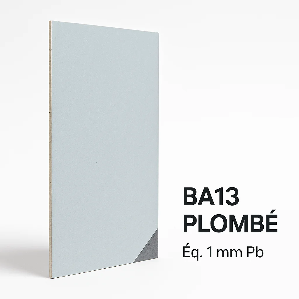 Plaque BA13 plombée 2 mm installée en cabinet dentaire pour radioprotection