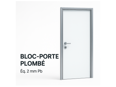 Porte plombée anti-rayons X avec oculus vitré pour radioprotection